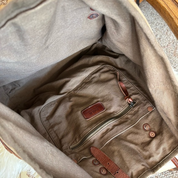 90’s Polo Ralph Lauren Vintage 90's Canvas leather Tote Bag - Picture 8 of 11